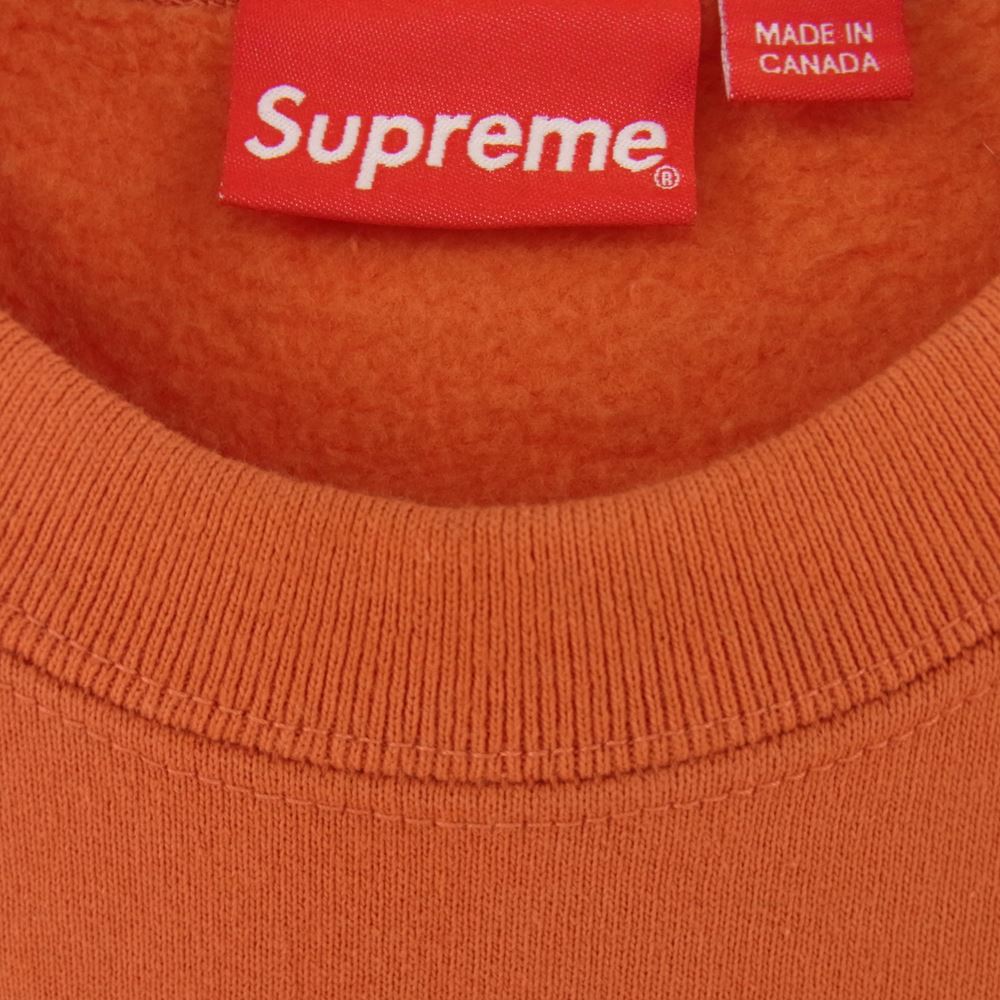 Supreme シュプリーム 21SS Small Box Crewneck スモールボックスロゴ クルーネック スウェット トレーナー オレンジ系 M【美品】【中古】