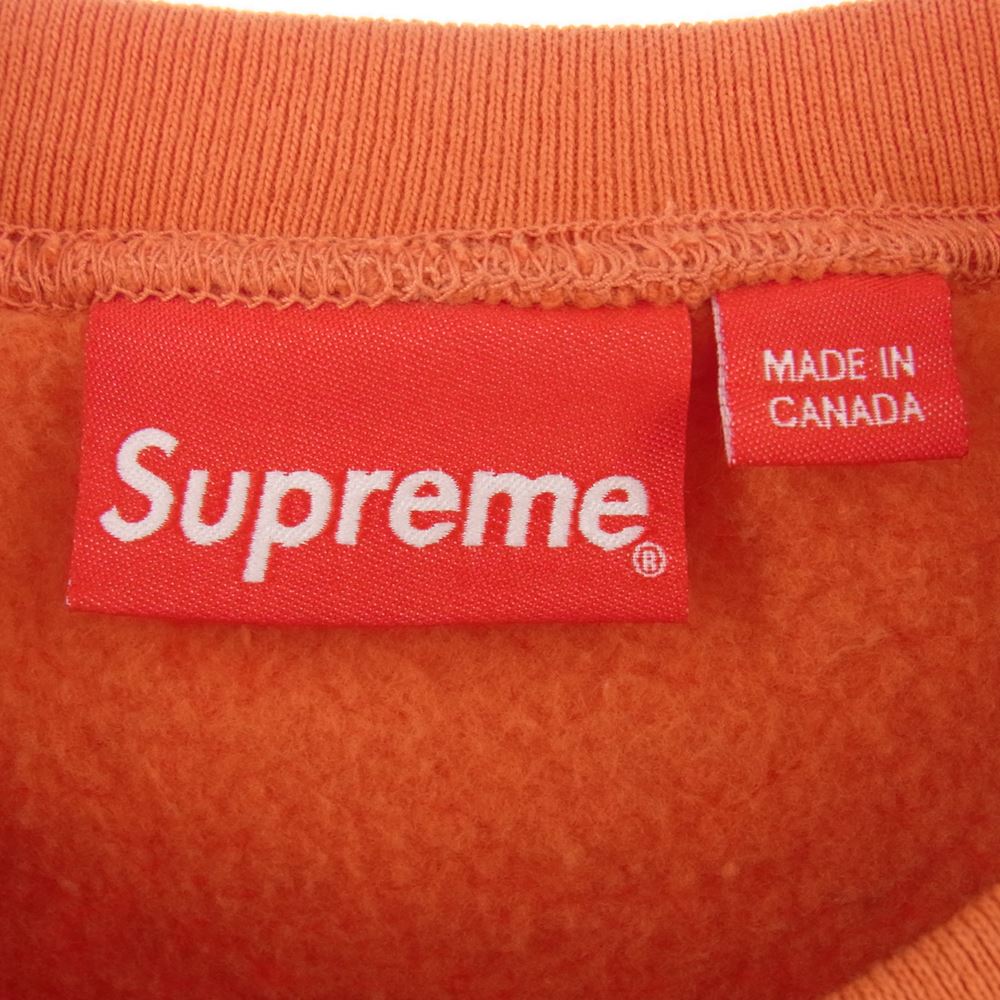 Supreme シュプリーム 21SS Small Box Crewneck スモールボックスロゴ クルーネック スウェット トレーナー オレンジ系 M【美品】【中古】