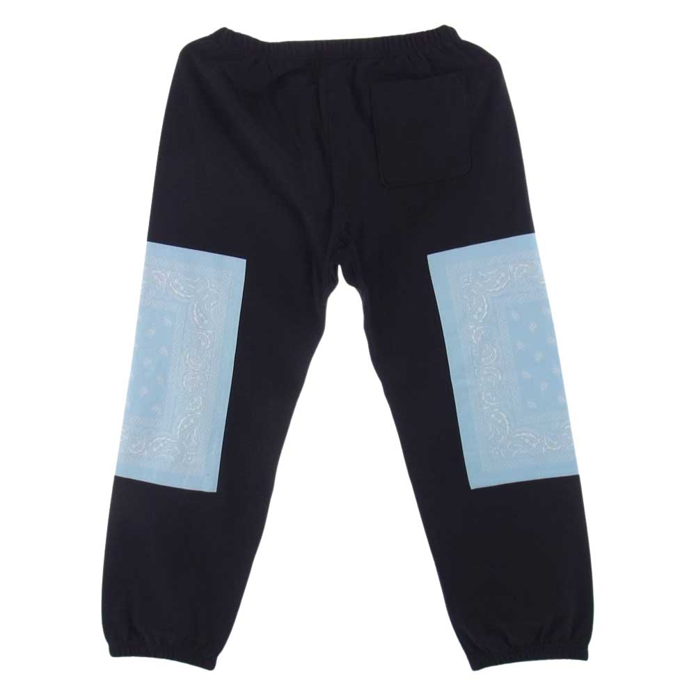 Supreme シュプリーム 22SS NB02210I × The North Face ノースフェイス Trekking Bandana Sweatpant トレッキング バンダナ スウェット パンツ ブラック系 ライトブルー系 M【新古品】【未使用】【中古】