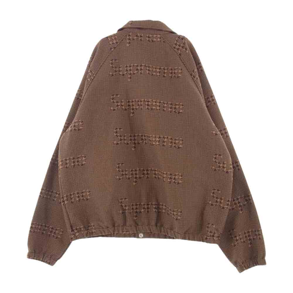 Supreme シュプリーム 20AW Houndstooth Logos Snap Front Jacket ハウンドトゥース ロゴ 千鳥 スナップ フロント ジャケット ライトブラウン系 M【新古品】【未使用】【中古】