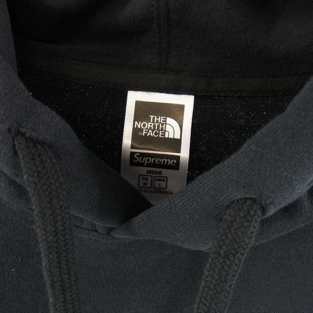 Supreme シュプリーム 22SS NT02208I × The North Face ノースフェイス Trekking Bandana Hooded Sweatshirt トレッキング バンダナ フーデッド スウェット プルオーバ― パーカー ブラック系 ライトブルー系 M【新古品】【未使用】【中古】