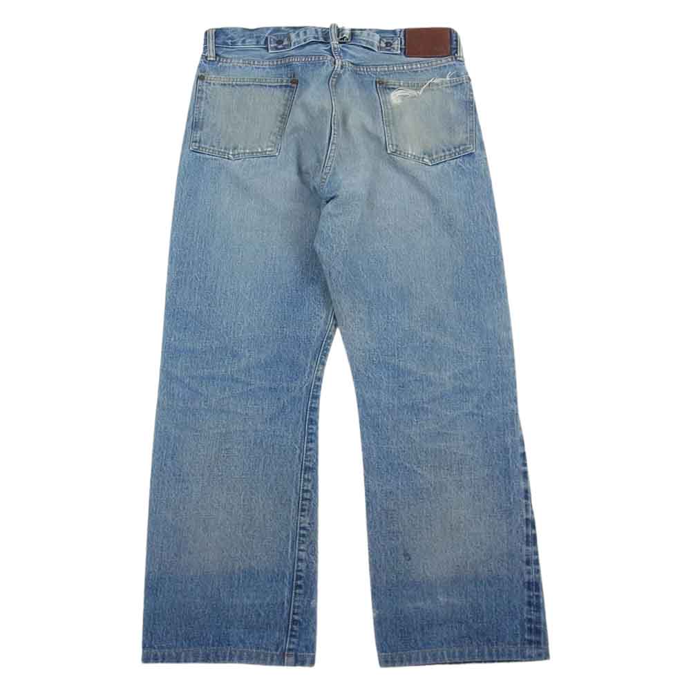 TENDERLOIN テンダーロイン T-RIDERS E DAMAGE ライダース ダメージ加工 シンチバック デニム パンツ インディゴブルー系 32【中古】
