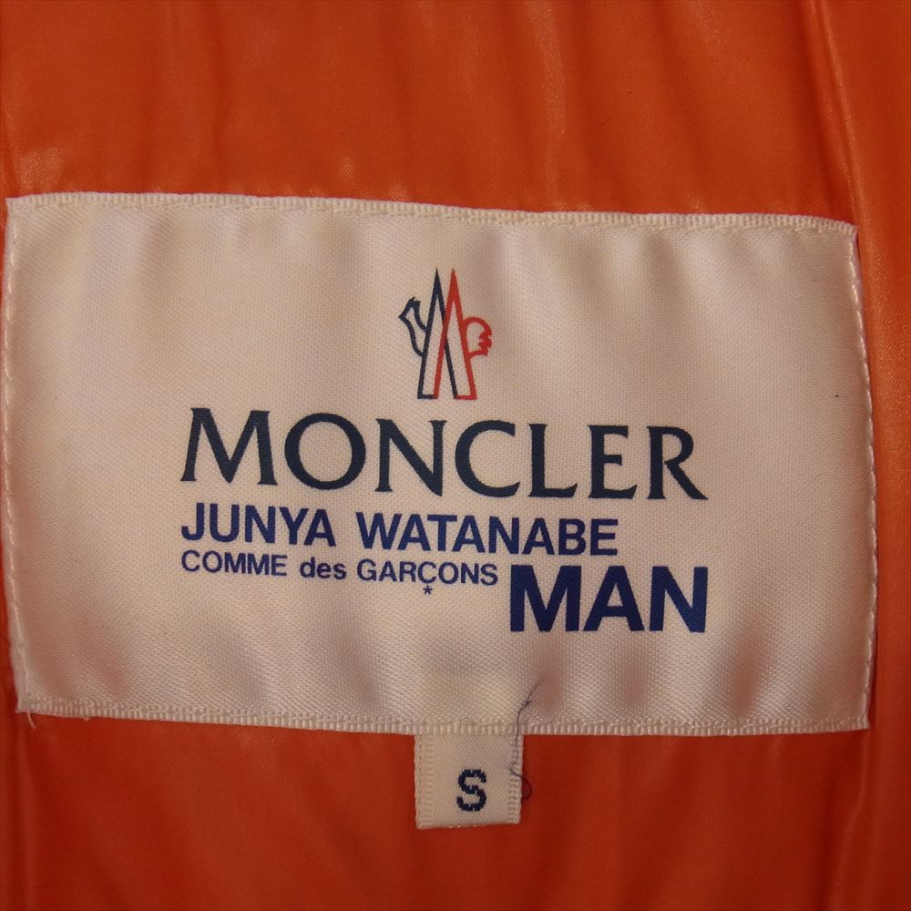 MONCLER モンクレール AD2008 WB-J104 JUNYA WATANABE COMME des GARCONS MAN ジュンヤワタナベ コムデギャルソン マン ヨーク レザー 切替 ウールツイード ダウン ジャケット マルチカラー系 S【中古】