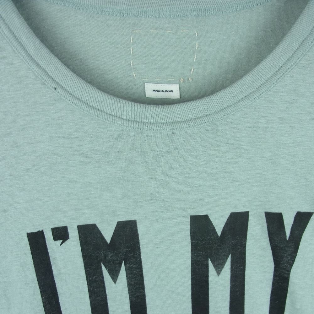 VISVIM ビズビム 21AW 0121205010024 JUMBO TEE S/S OWN MAN 天竺 手刷り シゴキ染め 半袖 Tシャツ グレイッシュライトグリーン系 3【中古】