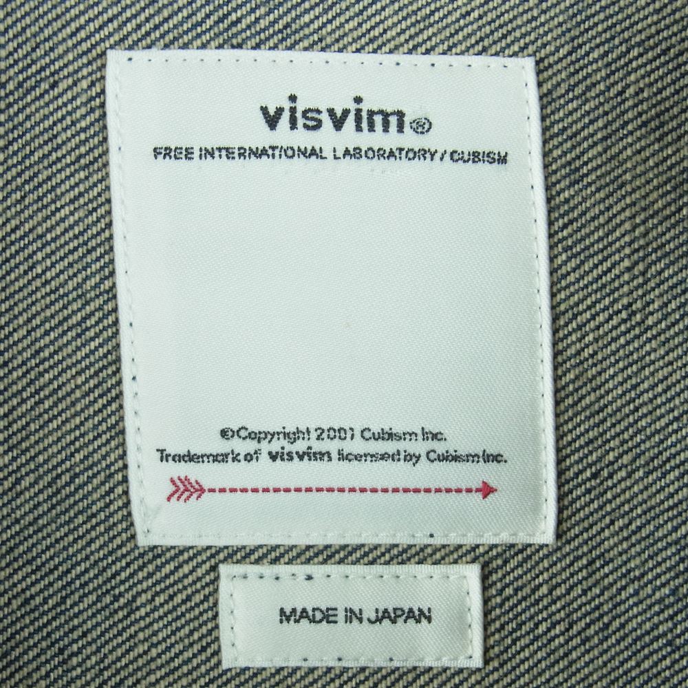 VISVIM ビズビム 19AW 0119205006004 DMGD-1003 101 デニム ジャケット 2nd Gジャン 日本製 インディゴブルー系 3【中古】