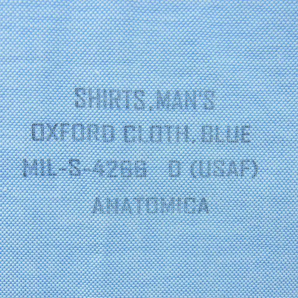 ANATOMICA アナトミカ 22SS USAF OXFORD SHIRTS オックスフォード 長袖 シャツ ライトブルー系 16 × 34【極上美品】【中古】