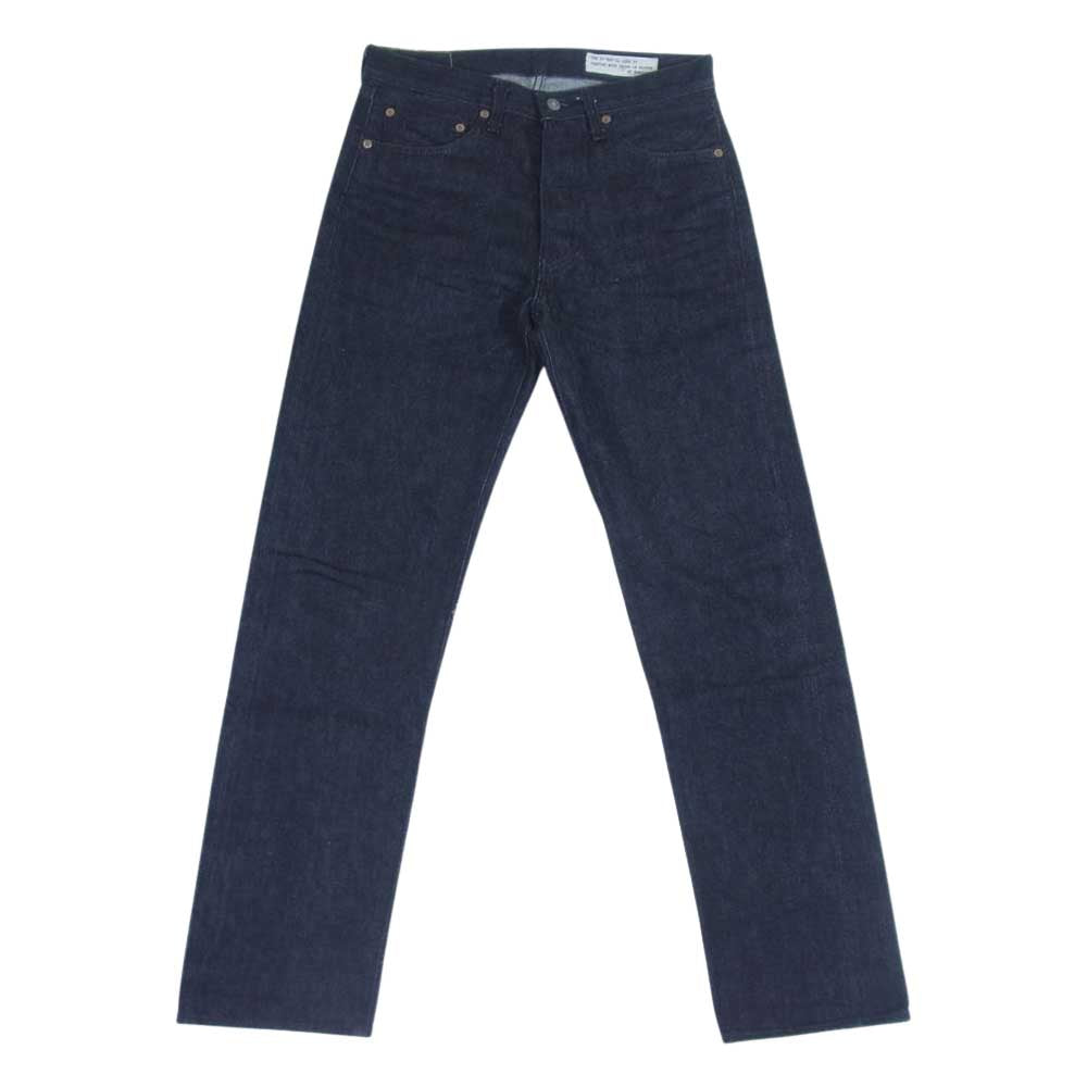 BONCOURA ボンクラ 072-915-4225 5ポケット ボタンフライ セルビッチ ストレート デニムパンツ ジーンズ インディゴブルー系 28【中古】