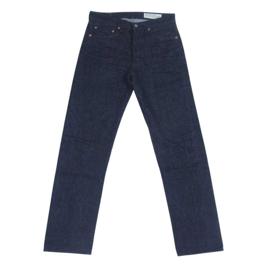 BONCOURA ボンクラ 072-915-4225 5ポケット ボタンフライ セルビッチ ストレート デニムパンツ ジーンズ インディゴブルー系 28【中古】