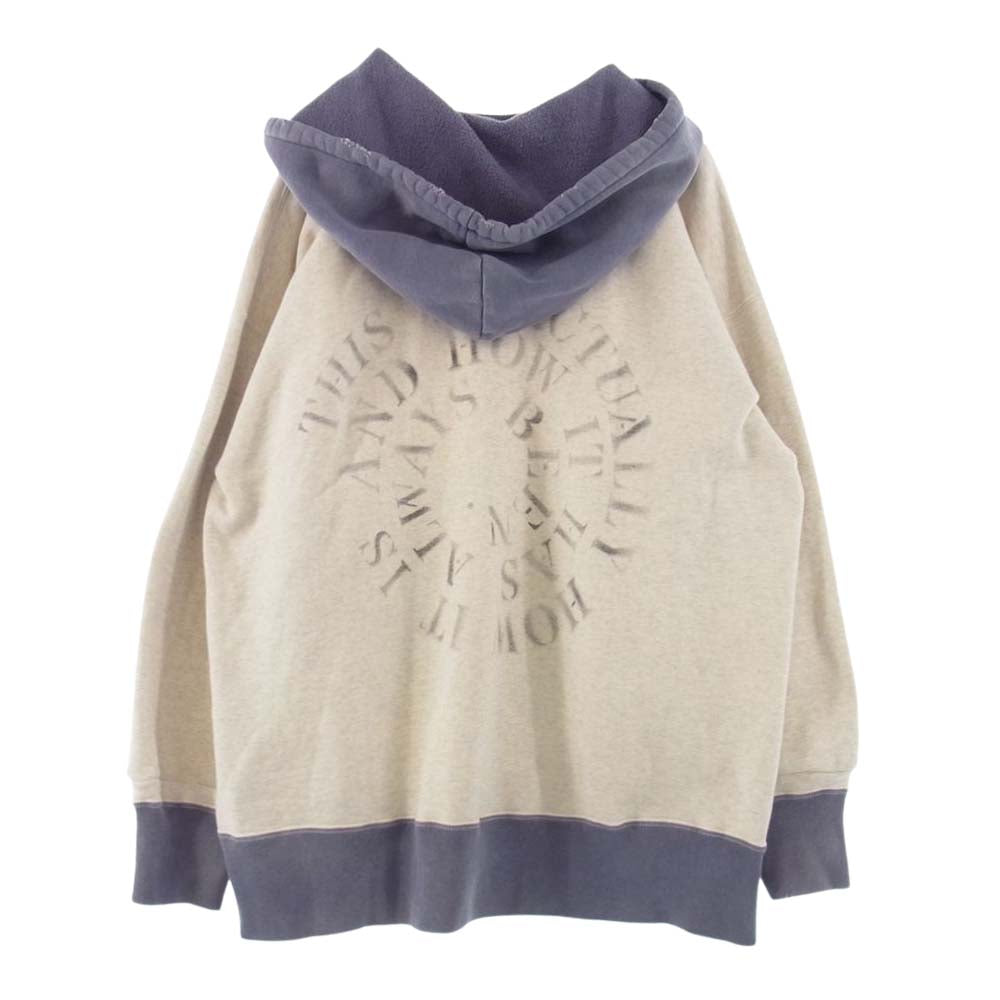 セントマイケル 21SS SM-S21-0000-026 Stencils Hoodie ダメージ加工 ステンシル フーディー プルオーバーパーカー グレー系 XL【中古】