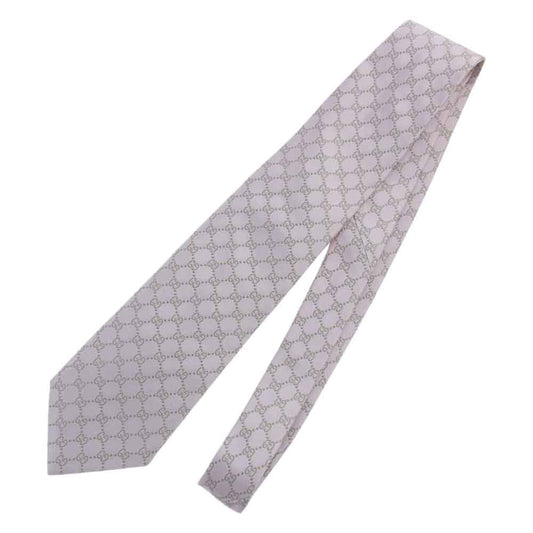 GUCCI グッチ GG柄 ネクタイ ピンク系 ゴールド系【中古】