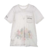 CHROME HEARTS クロムハーツ（原本無） 22SS 国内正規品 NEW MLTCOL CEM CRS SS バック マルチ セメタリー クロス プリント Tシャツ ホワイト系 L【中古】