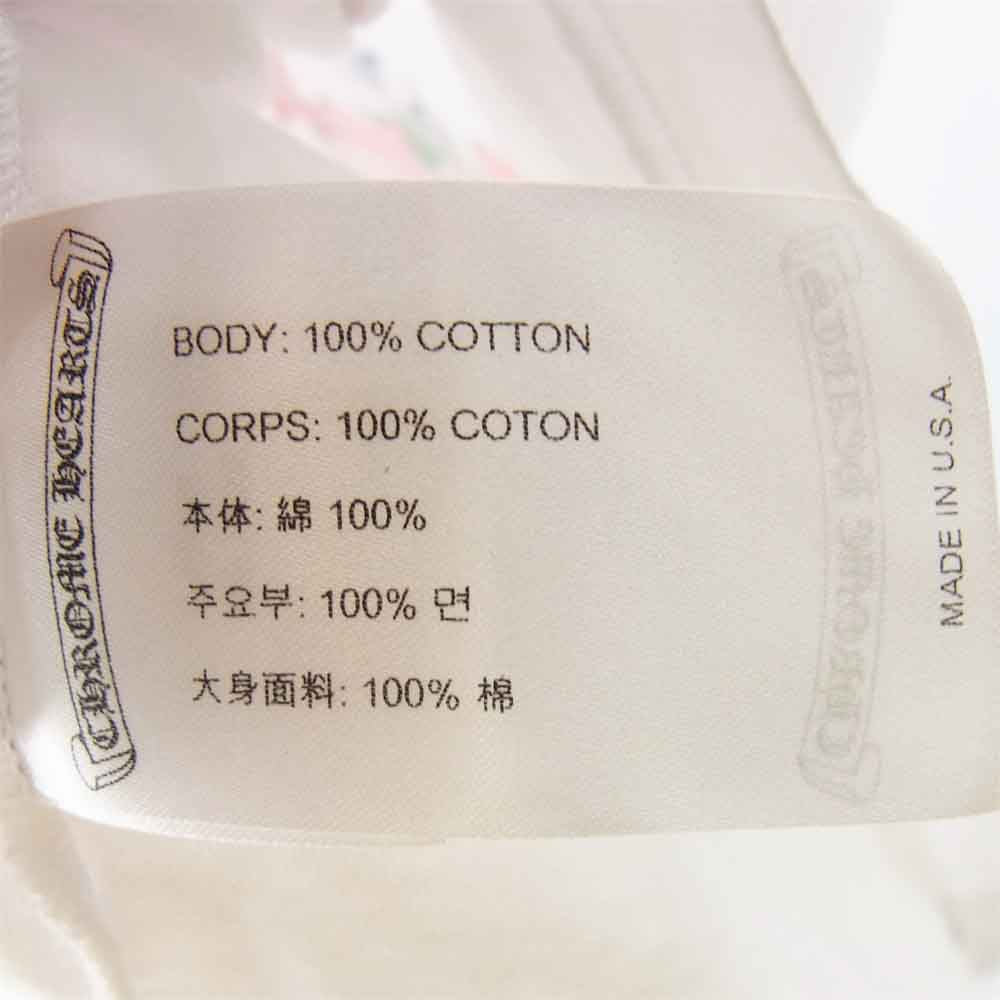 CHROME HEARTS クロムハーツ（原本無） 22SS 国内正規品 NEW MLTCOL CEM CRS SS バック マルチ セメタリー クロス プリント Tシャツ ホワイト系 L【中古】