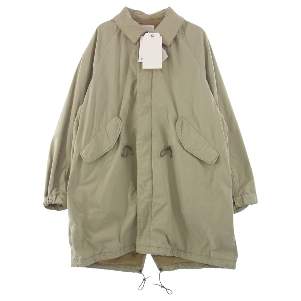 VISVIM ビズビム 22SS 0122105013019 Levinson fishtail DAMAGED加工 天然染料加工 泥染 フィッシュテール モッズ ミリタリー コート ライトグリーン系 2【極上美品】【中古】
