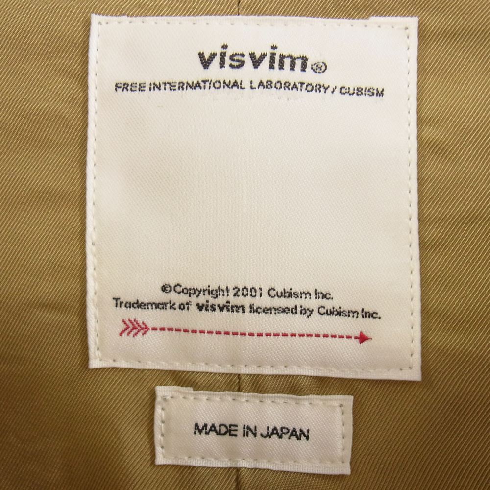 VISVIM ビズビム 22SS 0122105013019 Levinson fishtail DAMAGED加工 天然染料加工 泥染 フィッシュテール モッズ ミリタリー コート ライトグリーン系 2【極上美品】【中古】