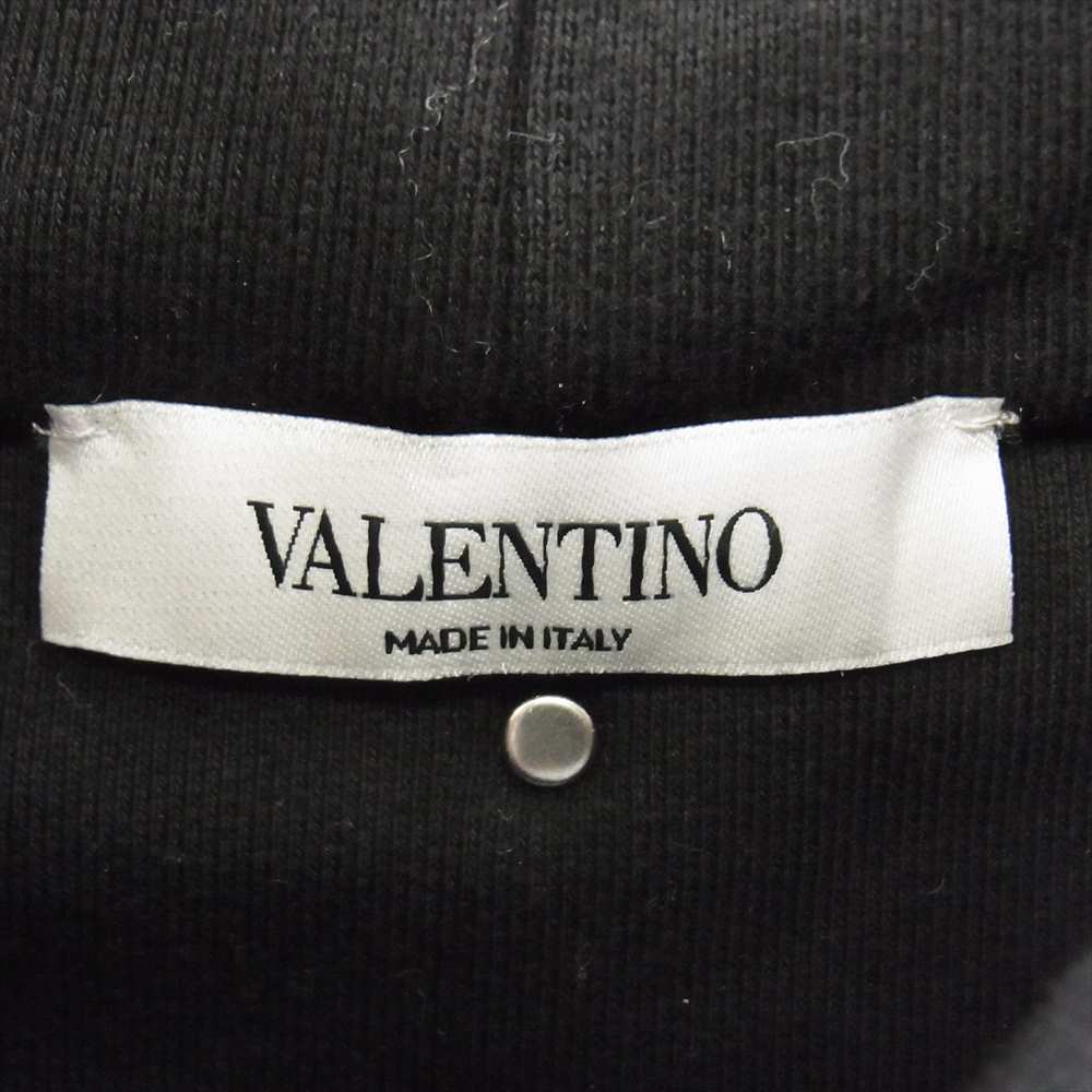 VALENTINO ヴァレンティノ 21AW 0000025829　01 ダイヤブロックチェック柄 スウェット パーカー フーディ  ホワイト系 ブラック系 M【中古】