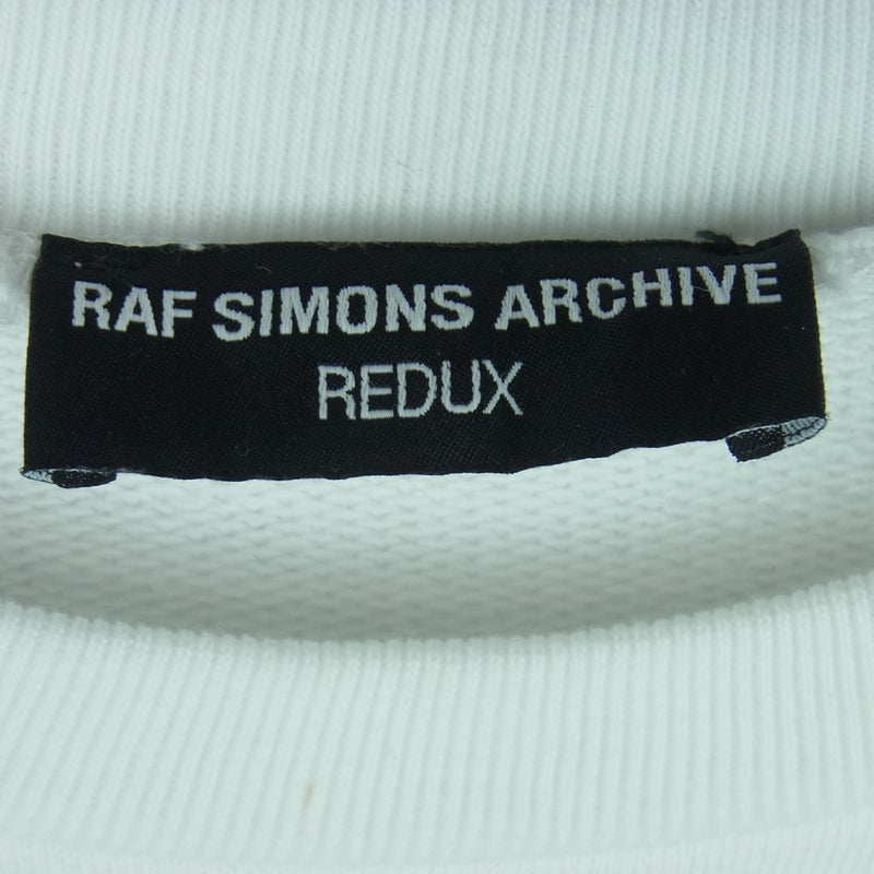 RAF SIMONS ラフシモンズ 21SS A01-127 ARCHIVE REDUX SWEATER WITH WORDING PATCHES WHITE テロ期 アーカイブ リダックス スウェット ホワイト系 M【中古】