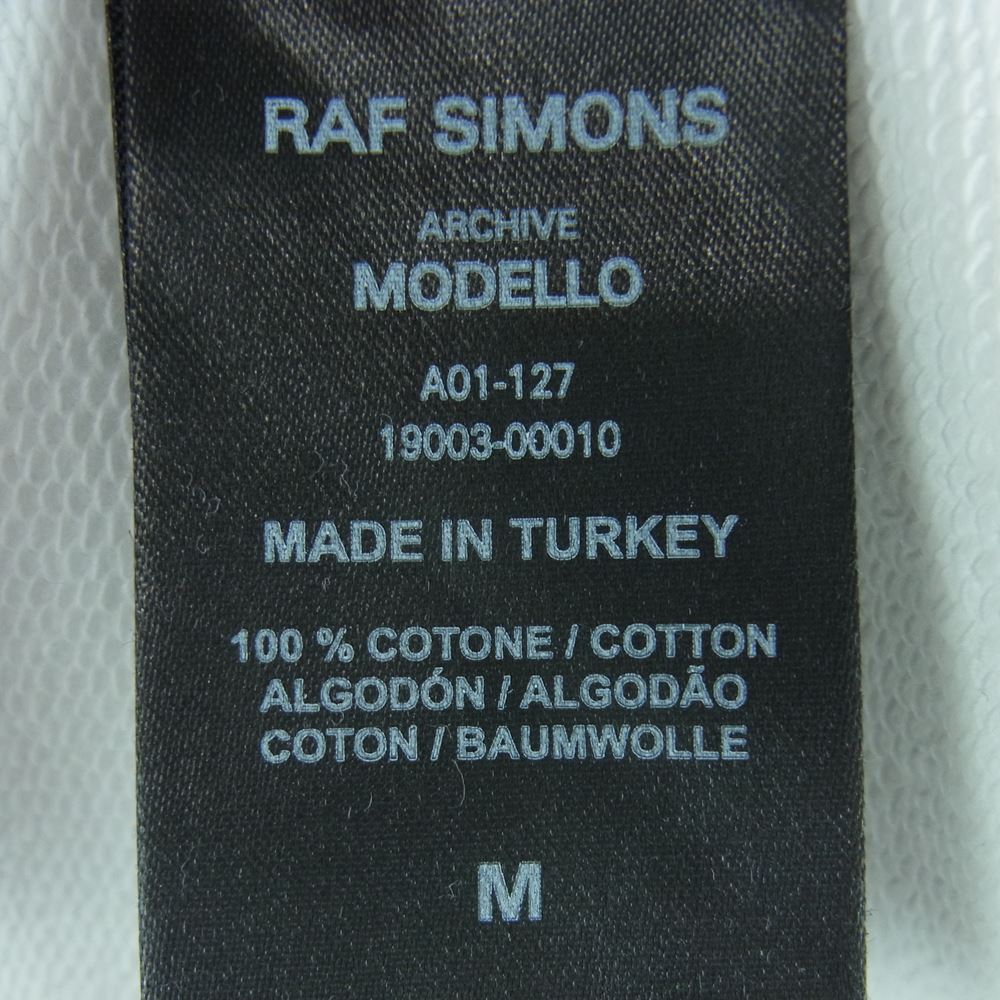 RAF SIMONS ラフシモンズ 21SS A01-127 ARCHIVE REDUX SWEATER WITH WORDING PATCHES WHITE テロ期 アーカイブ リダックス スウェット ホワイト系 M【中古】