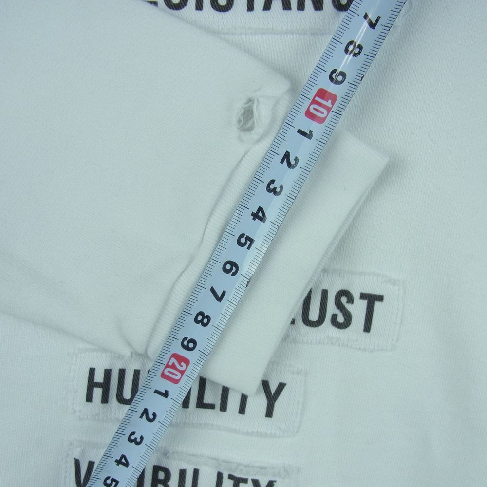 RAF SIMONS ラフシモンズ 21SS A01-127 ARCHIVE REDUX SWEATER WITH WORDING PATCHES WHITE テロ期 アーカイブ リダックス スウェット ホワイト系 M【中古】 RAF SIMONS ラフシモンズ 21SS A01-127 ARCHIVE REDUX SWEATER WITH