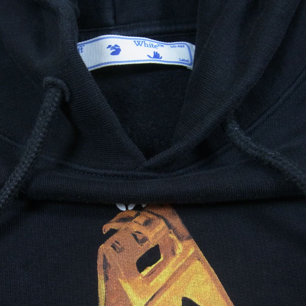 OFF-WHITE オフホワイト 20AW OMBB037F20FLE001 国内正規品 PASCAL SKELETON OVER HOODIE スケルトン アロー オーバーサイズ プルオーバー フーディ パーカー ブラック系 M【中古】