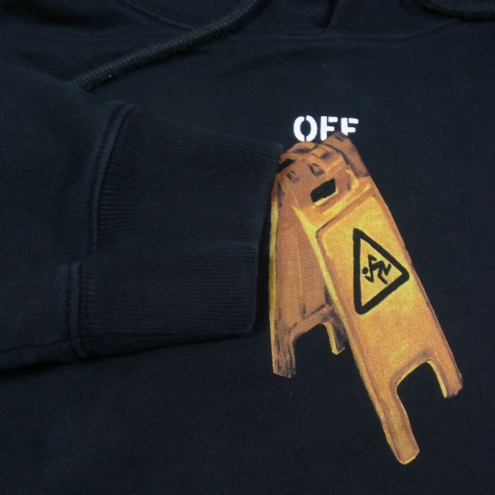 OFF-WHITE オフホワイト 20AW OMBB037F20FLE001 国内正規品 PASCAL SKELETON OVER HOODIE スケルトン アロー オーバーサイズ プルオーバー フーディ パーカー ブラック系 M【中古】