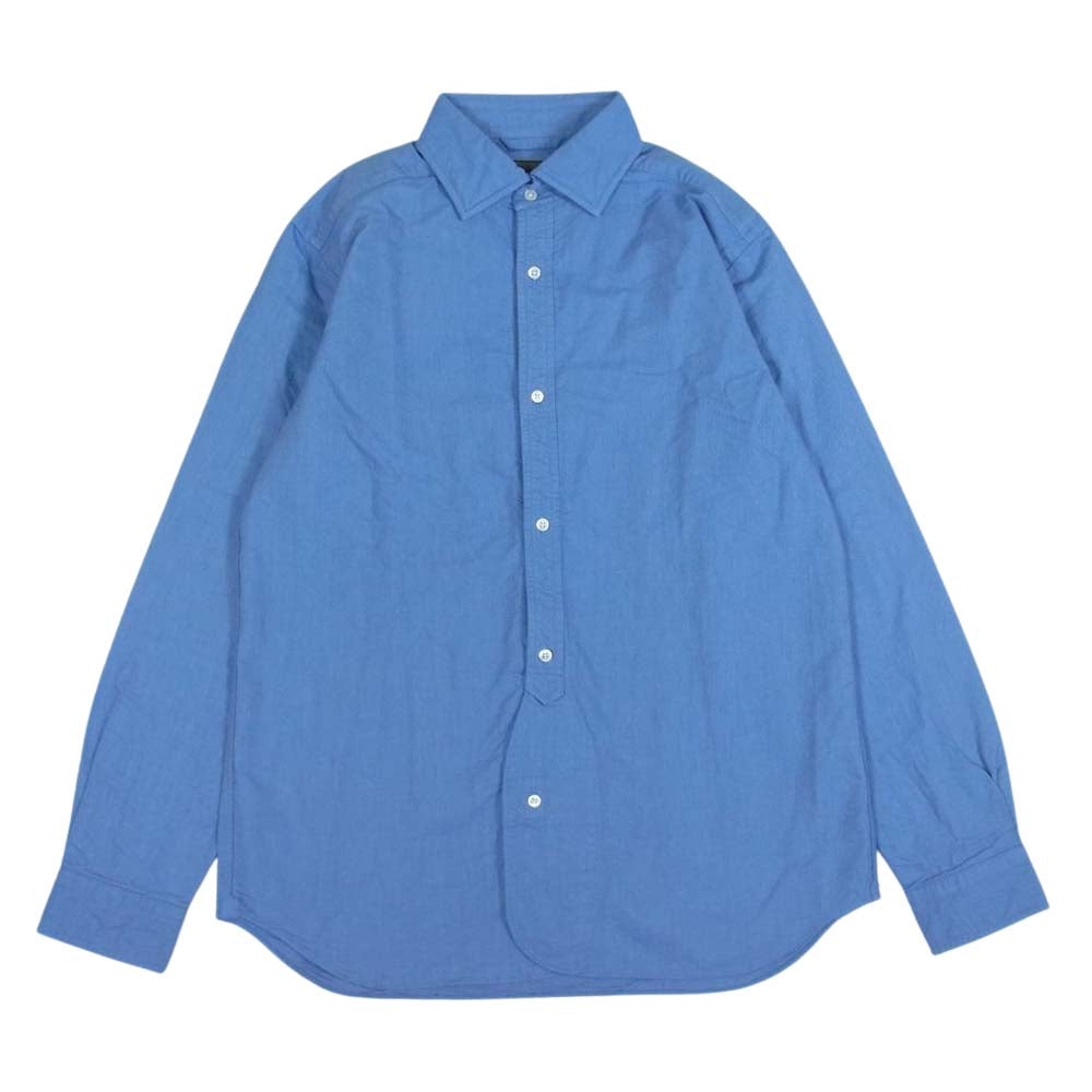 Nigel Cabourn ナイジェルケーボン 8002-00-10000 BRITISH OFFICERS SHIRT ブリティッシュ オフィサーズ 長袖 シャツ ブルー系 52【中古】