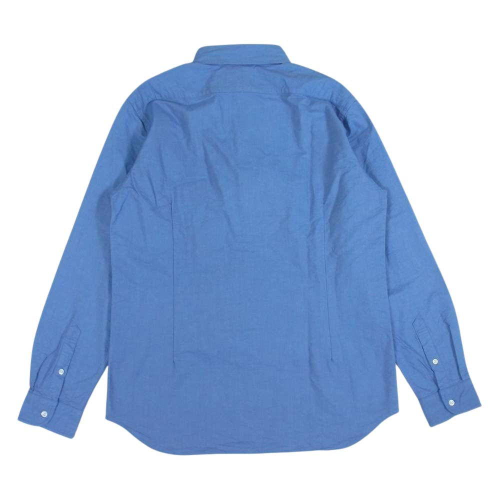 Nigel Cabourn ナイジェルケーボン 8002-00-10000 BRITISH OFFICERS SHIRT ブリティッシュ オフィサーズ 長袖 シャツ ブルー系 52【中古】