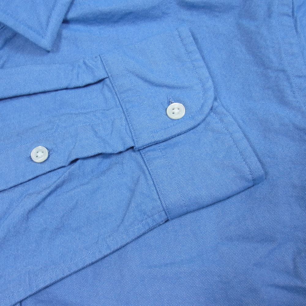 Nigel Cabourn ナイジェルケーボン 8002-00-10000 BRITISH OFFICERS SHIRT ブリティッシュ オフィサーズ 長袖 シャツ ブルー系 52【中古】