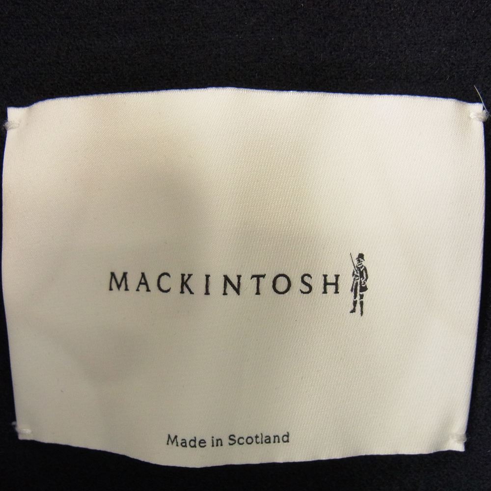 Mackintosh マッキントッシュ DUNKELD ダンケルド スコットランド製 ゴム引き ウールライナー付き ステンカラーコート ネイビー系 40【中古】