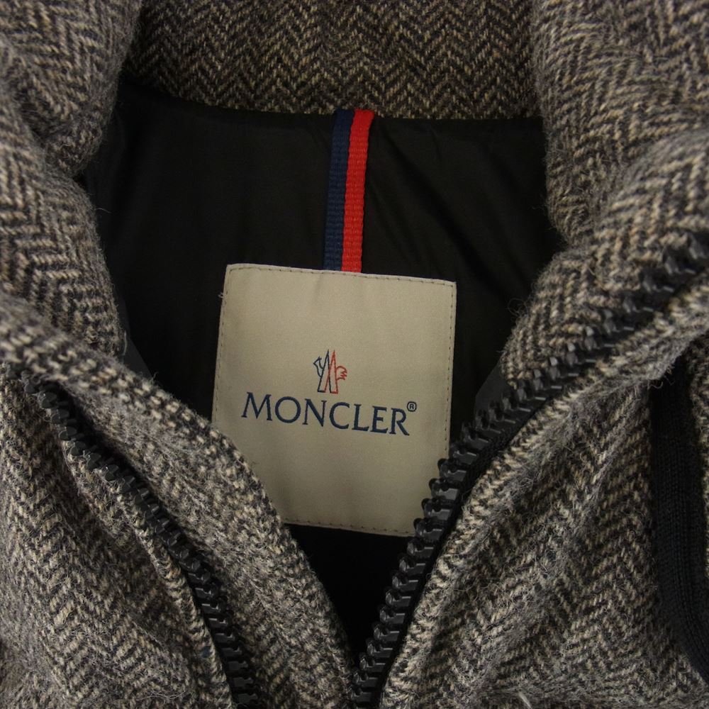 MONCLER モンクレール 320914197205 国内正規品 CHIMAY ヘリンボーン ツイード ウール ダウンジャケット グレー系【中古】
