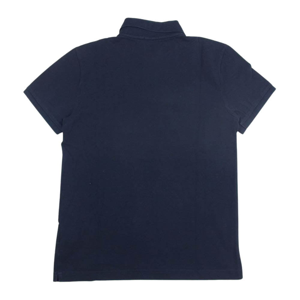 MONCLER モンクレール 国内正規品 MAGLIA POLO MANICA CORTA マグリア ロゴワッペン 半袖 ポロシャツ ネイビー×ネイビー ダークネイビー系 S【中古】