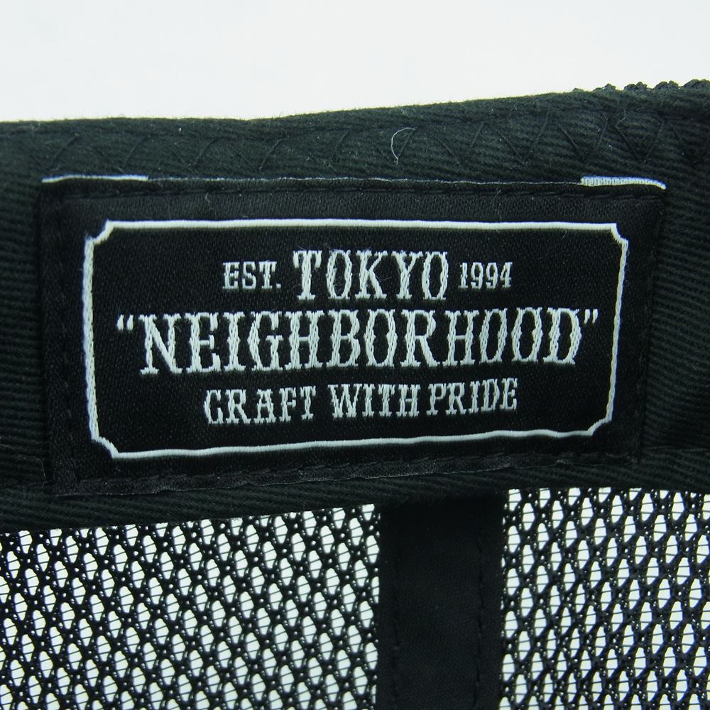 NEIGHBORHOOD ネイバーフッド 19AW 192YGNH-HT03 POSSE MESH CAP メッシュ キャップ 帽子 日本製 ブラック系 F【中古】