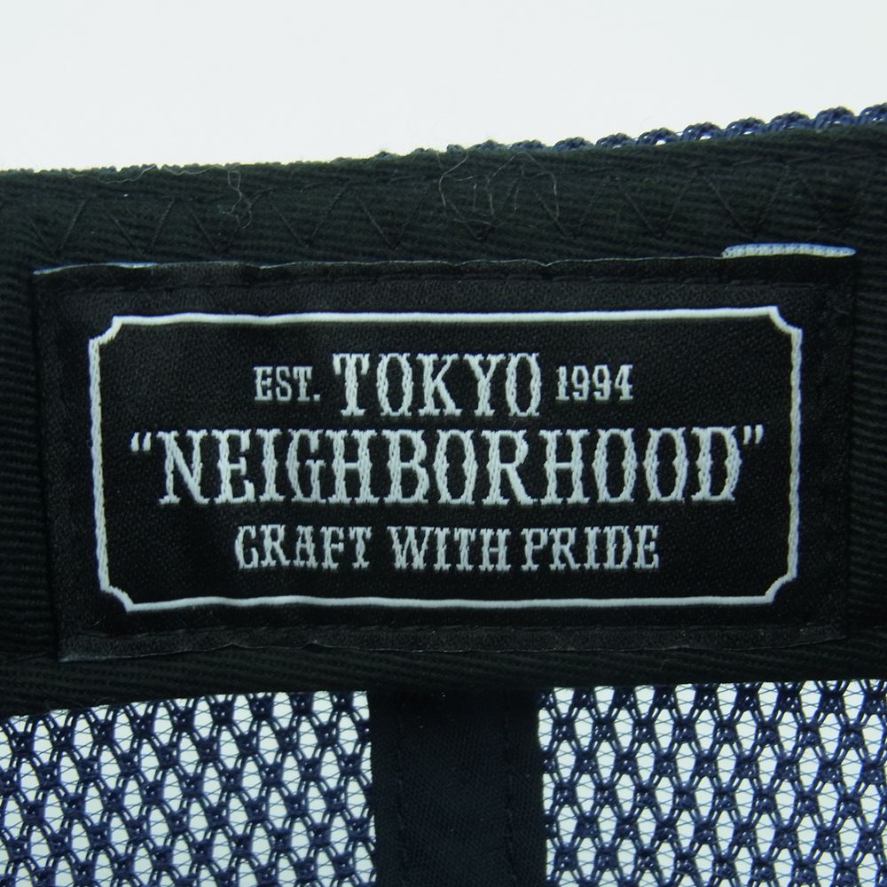 NEIGHBORHOOD ネイバーフッド 20SS 201YGNH-HT04 TRACKER CAP メッシュ キャップ 帽子 日本製 ネイビー系 F【中古】
