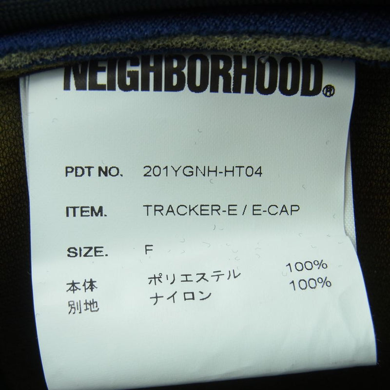 NEIGHBORHOOD ネイバーフッド 20SS 201YGNH-HT04 TRACKER CAP メッシュ キャップ 帽子 日本製 ネイビー系 F【中古】