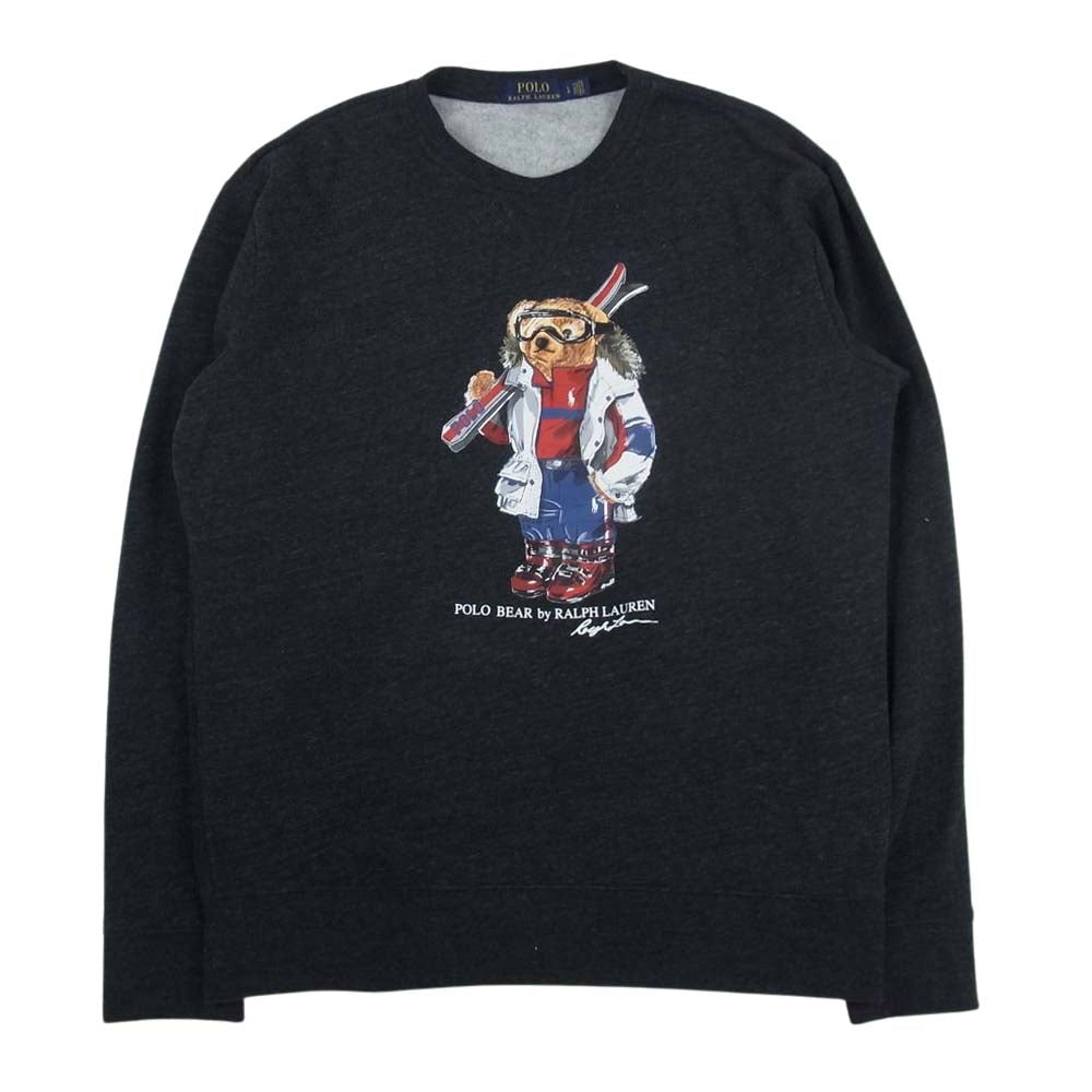 POLO RALPH LAUREN ポロ・ラルフローレン ポロベア 裏起毛 スウェット トレーナー グレー系 LG【中古】