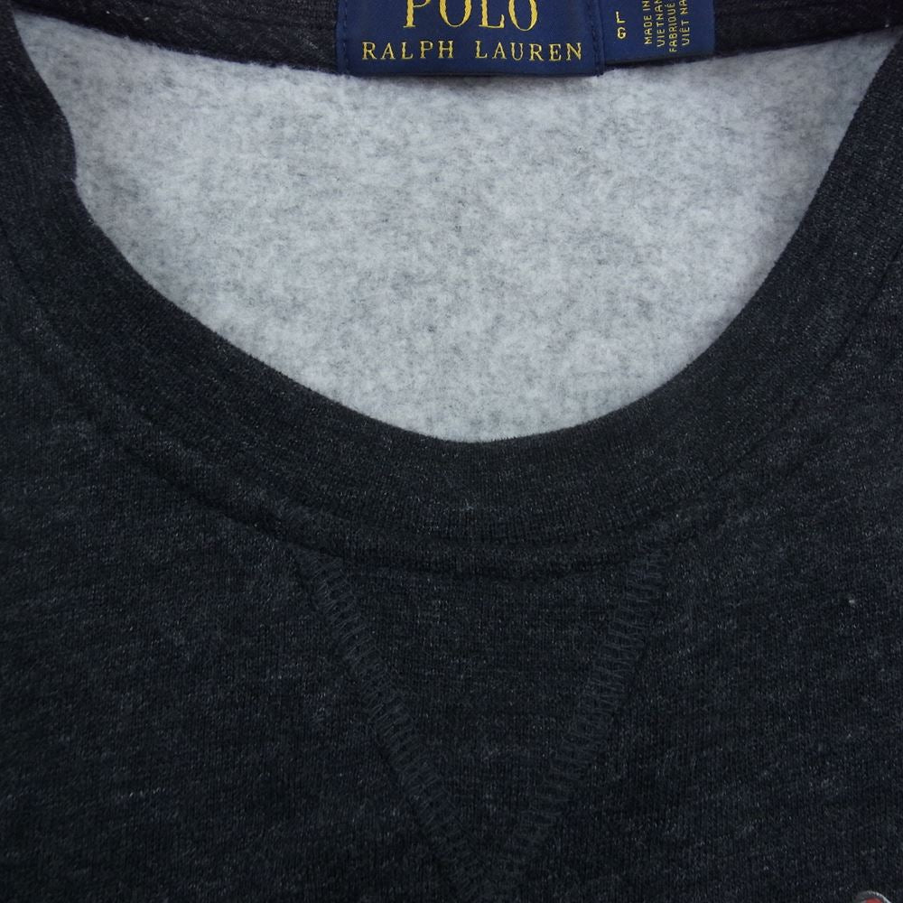 POLO RALPH LAUREN ポロ・ラルフローレン ポロベア 裏起毛 スウェット トレーナー グレー系 LG【中古】