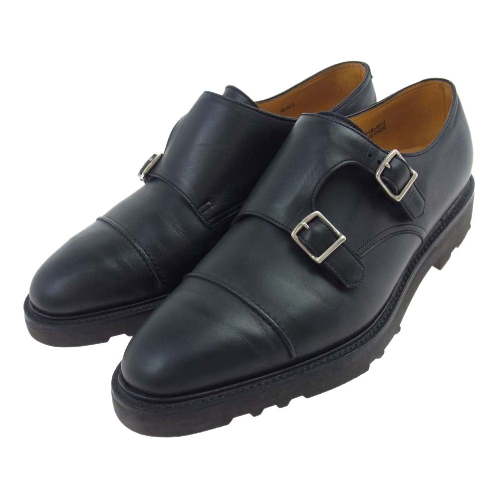 John Lobb ジョンロブ WILLIAM 2 ウィリアム 2 ダブルモンク シューズ ブラック系 ※内側実寸約28㎝【中古】