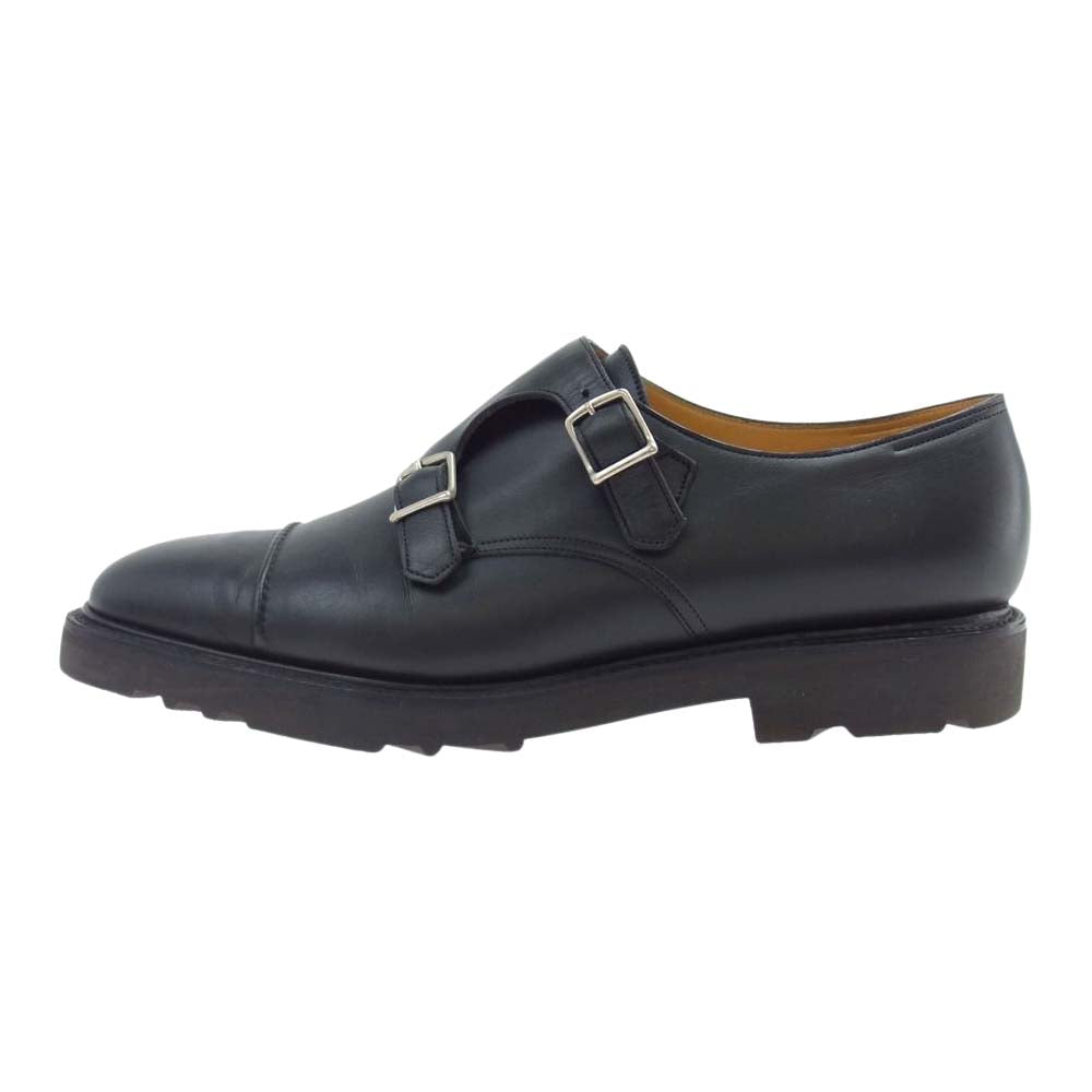 John Lobb ジョンロブ WILLIAM 2 ウィリアム 2 ダブルモンク シューズ ブラック系 ※内側実寸約28㎝【中古】