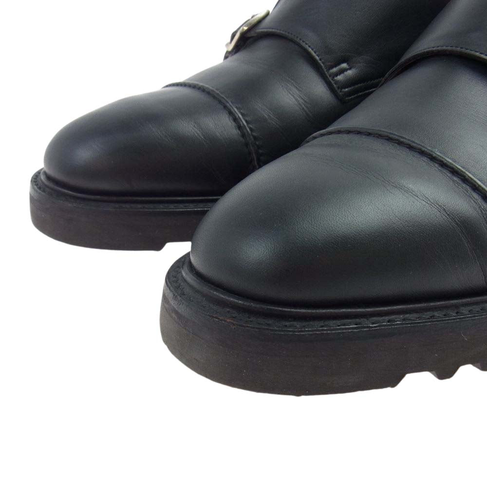 John Lobb ジョンロブ WILLIAM 2 ウィリアム 2 ダブルモンク シューズ ブラック系 ※内側実寸約28㎝【中古】