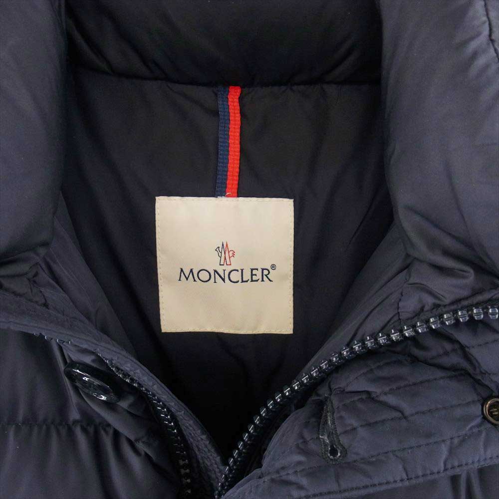 MONCLER モンクレール CLUNY クルーニー ファーフード付き ダウンジャケット ネイビー系 3【中古】
