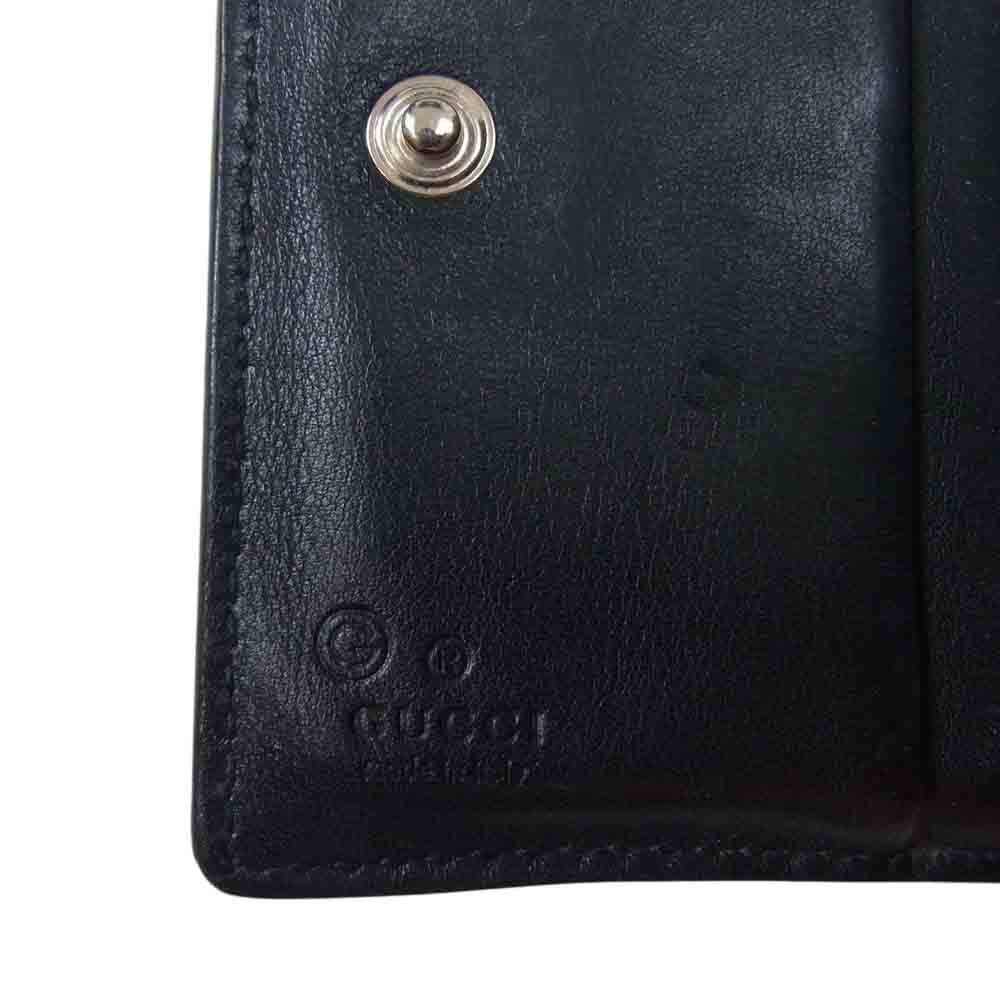 GUCCI グッチ 544475 マイクログッチシマ 二つ折り 財布 ウォレット ブラック系【中古】