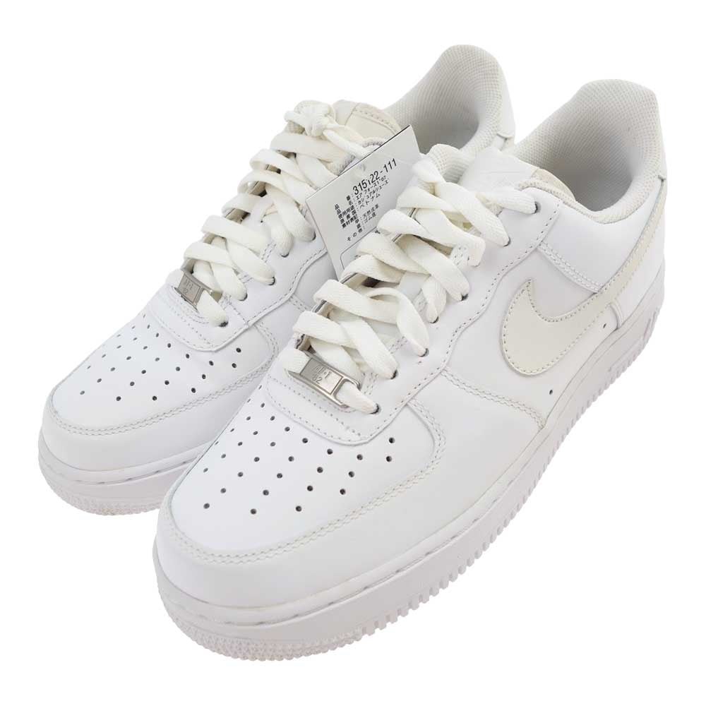 NIKE ナイキ 315122-111 AIR FORCE 1 エアフォースLOW '07 ロー スニーカー ホワイト系 25.5㎝【中古】