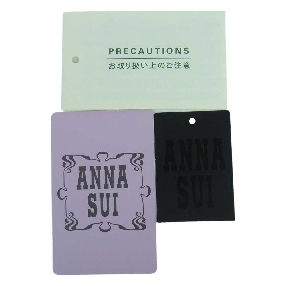 ANNA SUI アナスイ 312381 ミルキー ペコちゃん コラボ ウォレット 長財布 カンボジア製 ブラック系 10【極上美品】【中古】