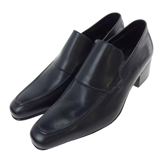 GUCCI グッチ 123866 レザー ローファー ビジネスシューズ ブラック系 39E【新古品】【未使用】【中古】