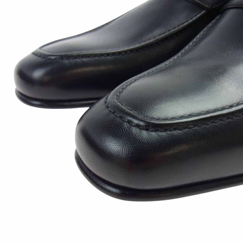 GUCCI グッチ 123866 レザー ローファー ビジネスシューズ ブラック系 39E【新古品】【未使用】【中古】