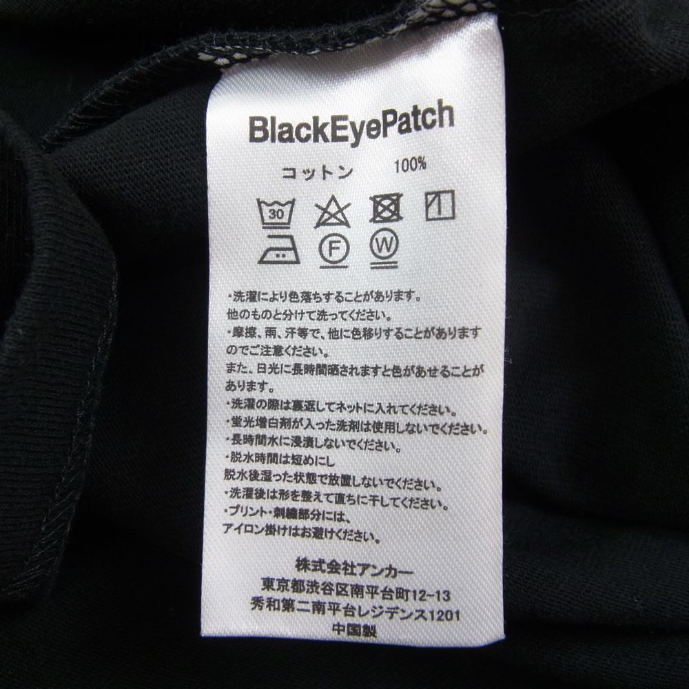 WACKO MARIA ワコマリア BEP-WM-TEE01  BlackEyePatch ブラックアイパッチ CREW NECK T-SHIRT TYPE 半袖 Tシャツ  ブラック系 L【新古品】【未使用】【中古】