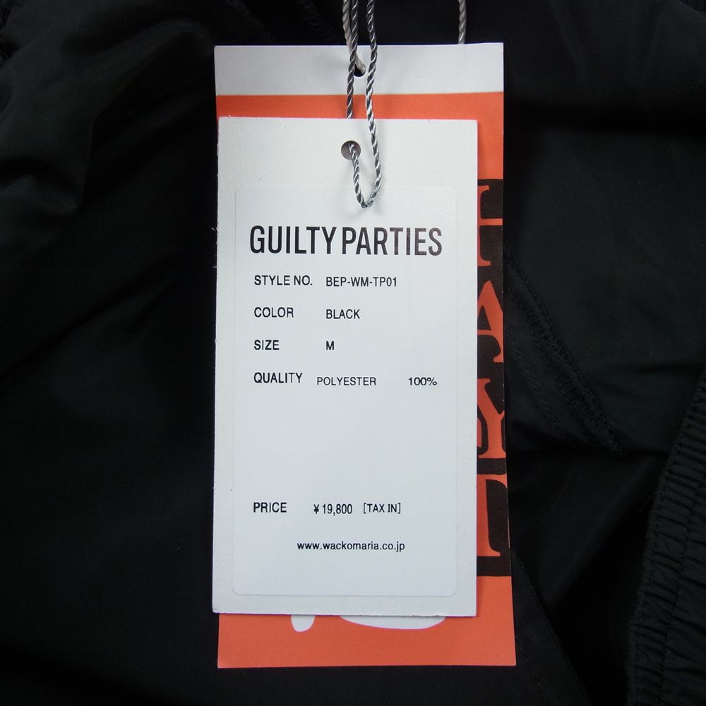 WACKO MARIA ワコマリア BEP-WM-TP01 BLACK EYE PATCH ブラックアイパッチ トラック パンツ  ブラック系 M【新古品】【未使用】【中古】