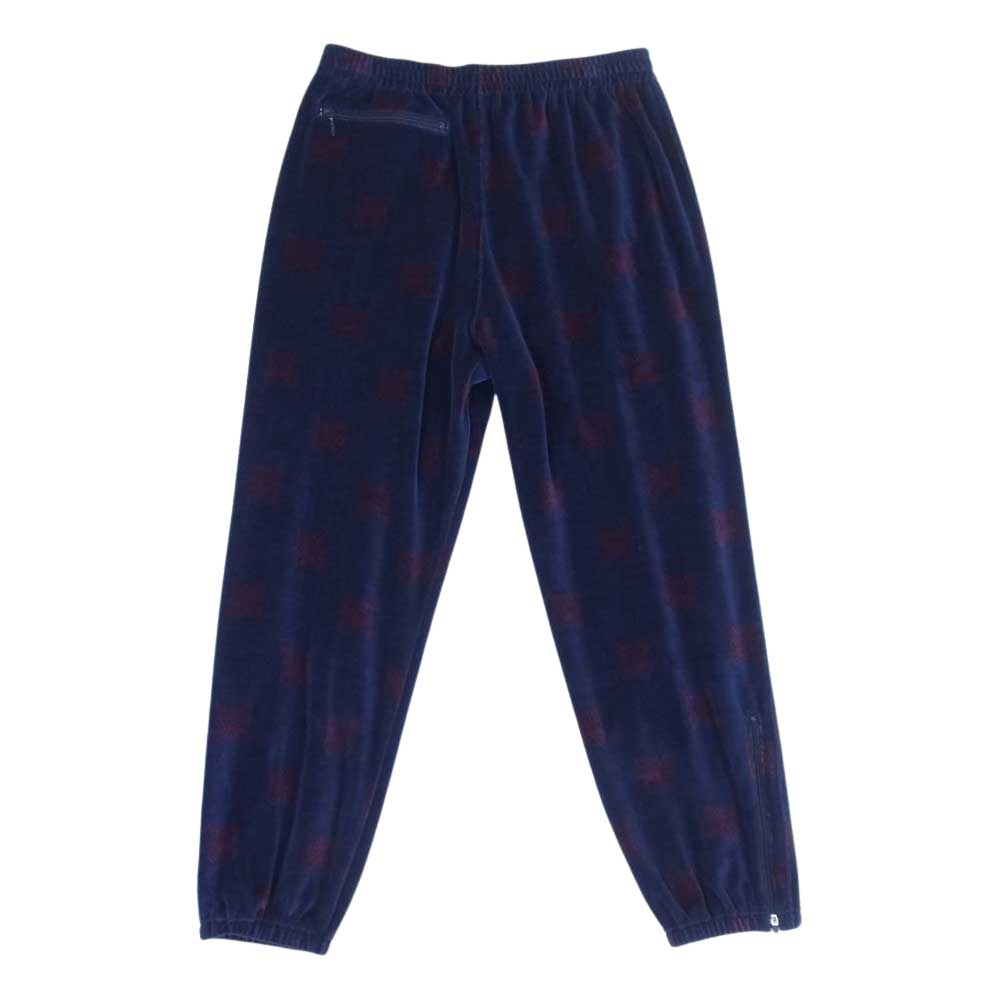Needles ニードルス 22AW  LQ238 Papillon Velour パピヨン ベロア zipped Track Pant ジップ トラック パンツ ネイビー×ボルドー M【新古品】【未使用】【中古】