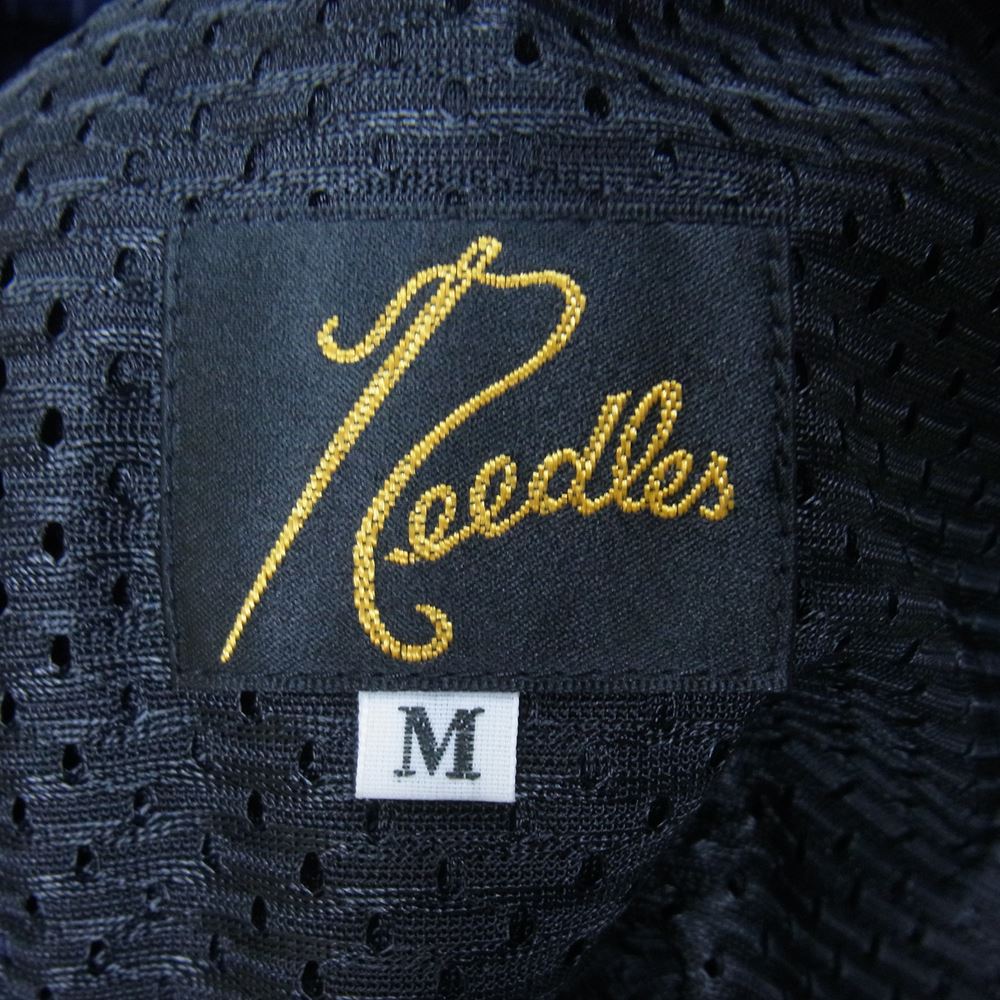 Needles ニードルス 22AW  LQ238 Papillon Velour パピヨン ベロア zipped Track Pant ジップ トラック パンツ ネイビー×ボルドー M【新古品】【未使用】【中古】