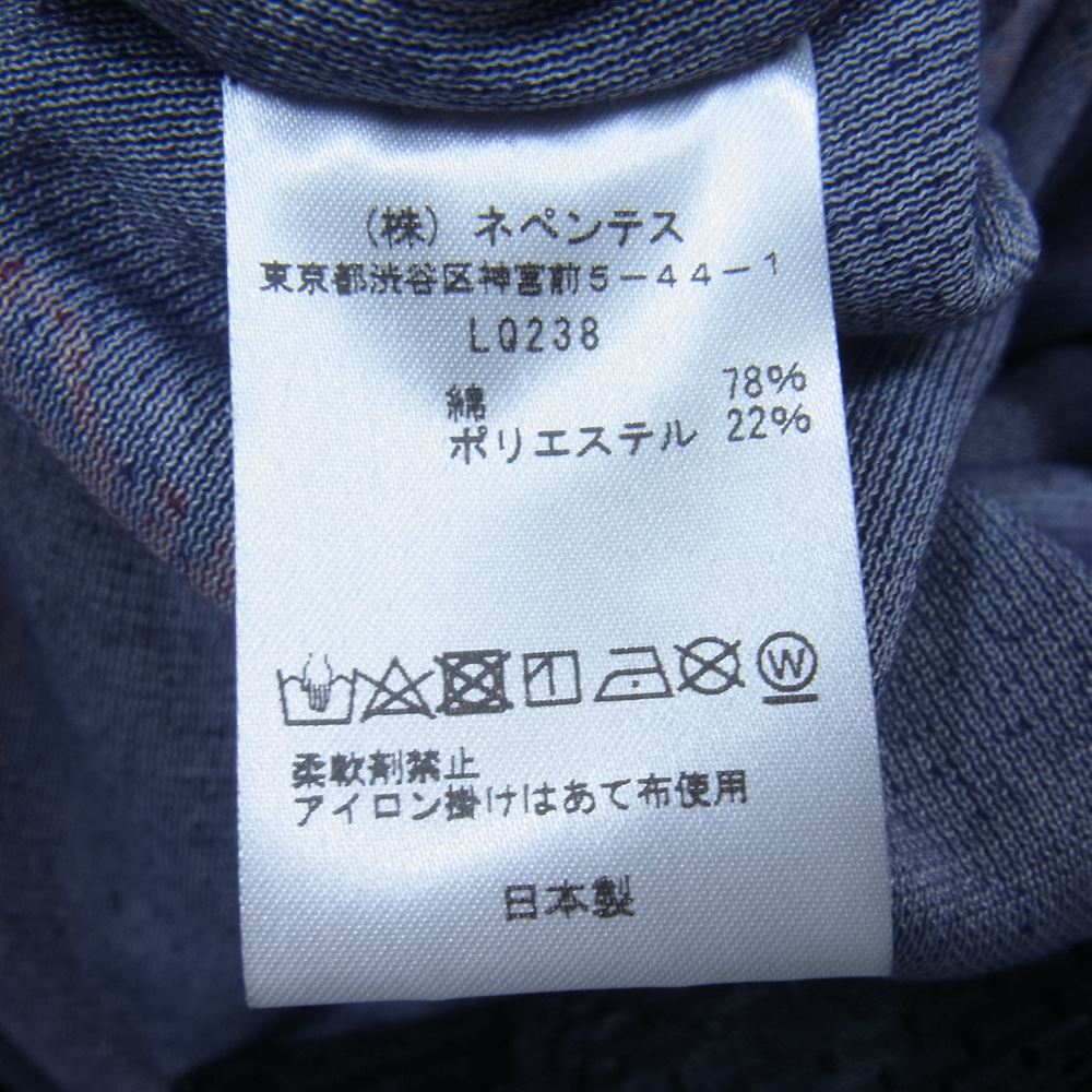 Needles ニードルス 22AW  LQ238 Papillon Velour パピヨン ベロア zipped Track Pant ジップ トラック パンツ ネイビー×ボルドー L【新古品】【未使用】【中古】