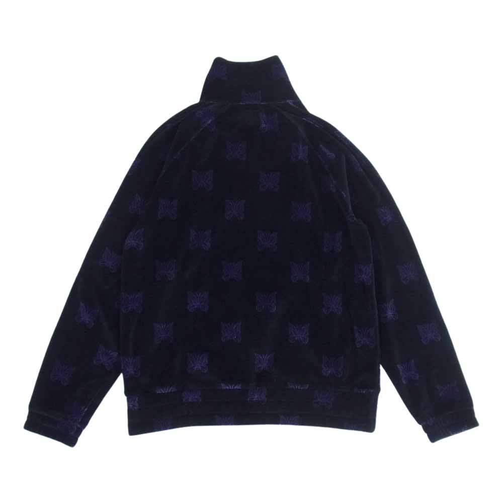 Needles ニードルス 22AW  LQ237 Papillon Velour パピヨン ベロア Track Jacket トラックジャケット ブラック×パープル S【新古品】【未使用】【中古】